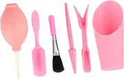 DECOMELODY 6pcs Succulent Planting Tool Creative Potting Tools for Novice Gardeners Ergonomic Design for Seedlings Digging and Transplanting Compact Pink Kit for Easy Storage