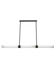 Made by Mayfair Luella 1.5m LED Colour-Shifting Pendant in Black with Spanish Alabaster