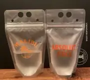 NEW Absolut Juice Sealable Bag for Drinks Multi-use Clear with Logo Set of 10