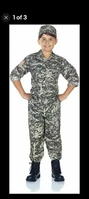 UNDERWRAPS Children's Army Camo Set Costume - Camouflage, Size Large