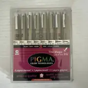 SAKURA PIGMA MICRON GRAPHIC Brush Pens 8 Count, 30067 BLACK