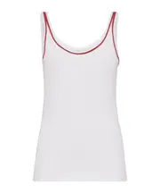 Brunello Cucinelli Piped-Trim Ribbed Tank Top S,XL,XS,L,M,XXL,XXXL white