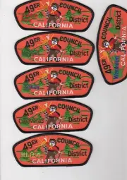 6 Forty Niner Council District CSP Set, Rare, Merged, Stockton, CA, Nugget Dist.