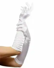 Smiffys 46 cm Temptress Gloves - White, Long