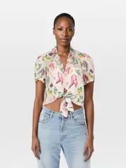 Dolce Vita Printed Tie Up Shirt
