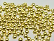 1000 Metallic Gold Flatback Round Half Pearl 4mm Scrapbook Nail Art Craft