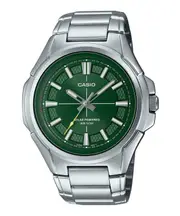Casio Solar Powered Stainless Steel Green Dial MTP-RS100D-3AV Analog Mens Watch