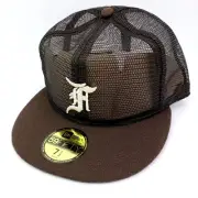New Era x Fear of God ESSENTIALS 59FIFTY MLB Size 7 1/2 Brown Mesh Fitted Hat