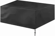ANKROYU Heavy Duty Oxford Cloth Waterproof Table Chair Dust Cover UV Resistant Furniture Protector for Outdoor Garden Patio Use Black Multiple (Ankroyu3zga6ko-03)