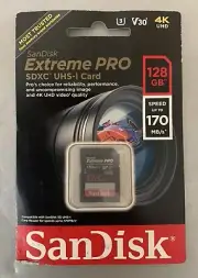 SanDisk Extreme Pro 128GB SDXC 170MB Speed UHS-I Card (SDSDXXY-128G-ANCIN)