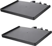 HAMPPLIES 2pcs Abs Microphone Stand Tray for Live Broadcast Durable Sound Card Support Suitable for Studio Stage and Home Use Black Design