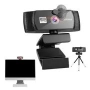 1080P HD Webcam Web Camera with Dual Noise-Cancelling Microphones and Tripod Stand