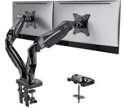HUANUO Dual Monitor Stand – Fully Adjustable Desk Mount with Swivel VESA Bracket