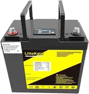 LiitoKala 12V/12.8V 60Ah Lithium Iron Phosphate Battery Camping car Waterproof Golf cart Battery Off-Road Off Grid Solar Lithium Boat Outdoor Energy Storage Emergency Battery Pack+ Charger