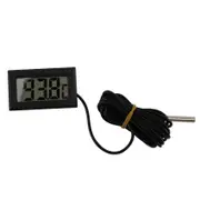 Thermometer digital LCD -40 Degrees Celsius + 110 Degrees Celsius Temperature measuring instrument Temperature gauge, 2 Meter black