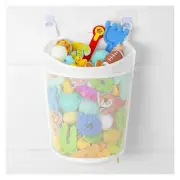 Large Capacity Baby Mesh Bath Toy Organizer White
