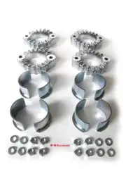Kawasaki z1 kz 900 holders EXHAUST COLLARS & NUTS SET pipes holder clamps flange