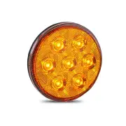 LED Autolamps Amber Round Rear Indicator Light 12-24V 7 LED Lamp Only Bulk
