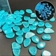 350 Pieces of Luminous Rocks,，0.79-1.181 inches，Luminous Pebbles,Pebbles for Plants/Yards/backyards/Fish Tanks/Swimming Pool Items，Add Charm to Your Space ﻿(Light Blue)