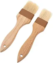 2pcs Cooking Oil Brush Basting Brush Oyster Sauce Hibachi Grill Barbecue Hot Sauce Basting Pastry Oil Mister for Cooking Waffle Charcoal Electric Pan Grill Pan Avocado Wooden