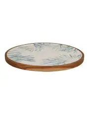[Madras Link] Marine Round Platter 40x2.5cm in Blue/Brown