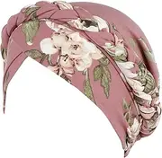 [Generic] Cap Head Braid Pre-Tied Hat Ethnic Headwear Wrap Baseball Caps Baskets Pink