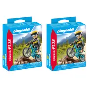 2x 10pc Playmobil 21x15cm Mountain Biker Kids/Children Action Figure Play Set 4+