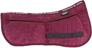 Harrison Howard Correction Half Pad with 4 Pockets and 3 Memory Foam Inserts with Differentiated Thickness Horse Riding Pad with Added Cushioning and Comfort