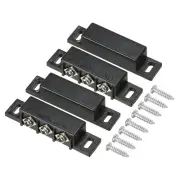 Magnetic Reed Switch, 2 Sets NO NC Wired Door Window Reed Switch, Black