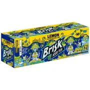Lipton Brisk Lemon Iced Tea, 12 fl oz, 12 Pack Cans