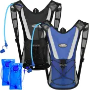 2 Pack Hydration Backpack Pack with 2L Water Bladder, Hiking Backpack with Hydra