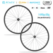 29inch Carbon MTB Bike Wheels 35mm Clincher Tubeless Symmetric Ratchet Wheelset