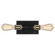 Farmhouse Bathroom Light Fixture with ON/Off Switch, 2-Light Copper Bathroom ...