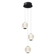 Vencha Langdon 3 Light LED Pendant - Black (3000K)