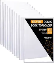 10Ct Silver-Age Comic Book Toploaders - Crystal Clear Comic Book Top Loaders, Pr