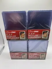 Ultra Pro 3X4 Regular Toploaders 35pt 4 Packs of 25 for Regular Cards, 100 total