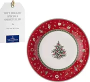 Villeroy & Boch Toy's Delight Specials Breakfast/Dessert Plate, Red, Dishwasher Safe, Microwave Safe, Small Plate, Breakfast Plate, Dessert Plate, Christmas Tableware, Premium Porcelain