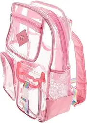 [NIYANGLE] Transparent PVC Backpack for Clear School Bag Large Capacity for Books and Gear Comfortable Dual Shoulder Design for Sports and Travel Activities