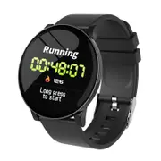 W8 Smart Watch Men Women Waterproof Bluetooth Fitness Tracker Heart Rate Blood Pressure Fitness Tracker Bracelet - Black - Black