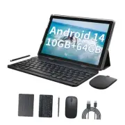 2 in 1 10GB+64GB Tablet 10.1 inch Android 14 Tablet Set Tablets with Keyboard