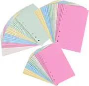 STOBOK Thick Sturdy 6 Hole Notebook Refills Paper Planner Inserts for School Office