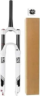 Mountain Bike Suspension Air Front Fork 26 27.5 29 Inch, Magnesium Alloy 1-1/8" Straight Steerer Tube Mountain Bike Bicycle Front Fork Travel 140Mm