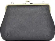 Ken Onishi TO31MP-A003 Tottua Gamaguchi Multi Pouch, Black, Pokopoko Stitch