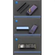 12V OLED Display M2 SSD Heatsink Cooler Temperature For M.2 2280 SSD Solid
