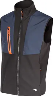 Diadora Utility Softshell Hybrid, workwear vest , color: Black/Dark Blue , size: 3XL