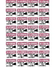 WINDOW WARNING STICKERS FOR HOME SECURITY SYSTEM CAMERAS BUGLAR ALARM IN USE