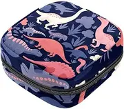 Period Bag,Sanitary Napkin Storage Bag,Vintage Dinosaur Silhouette,Tampon Bag for Purse