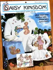 DAISY KINGDOM BEARS A PLENTY NO SEW APPLIQUE FABRIC PANEL VINTAGE NEW