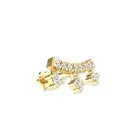 Dainty 14K Yellow Gold Moissanite Earring Stud For Women Cartilage Earlobe Stud