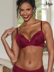 Pour Moi Red Push Up New Romance Bra (AR6071) | $69